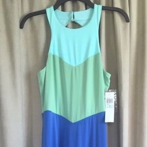 London Times Color Block maxi dress